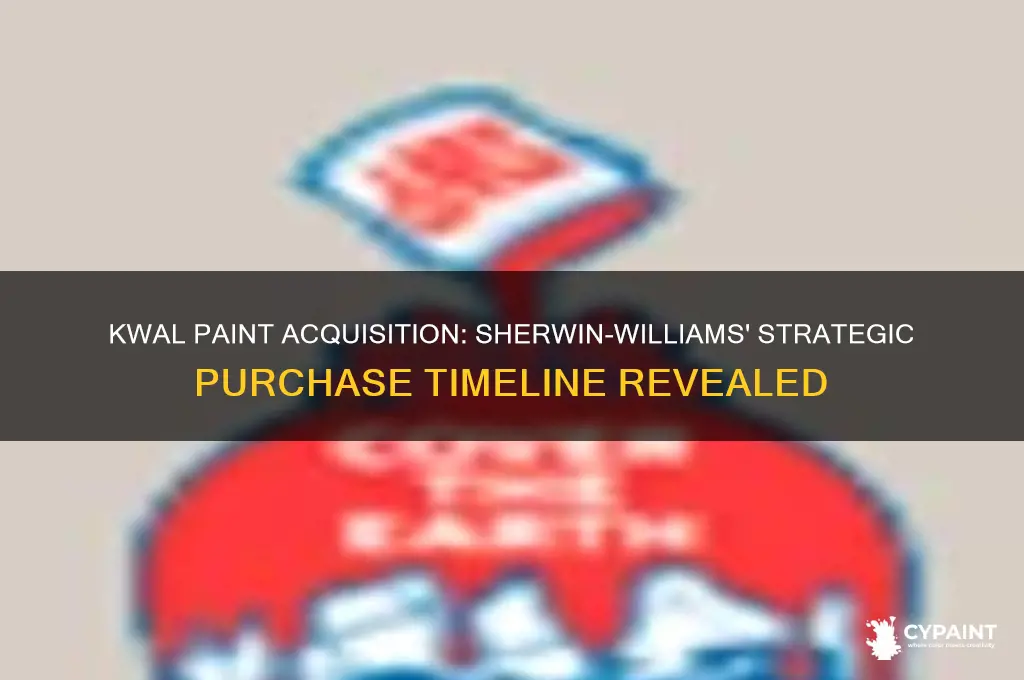 when did kwal paint sold to sherwin williams