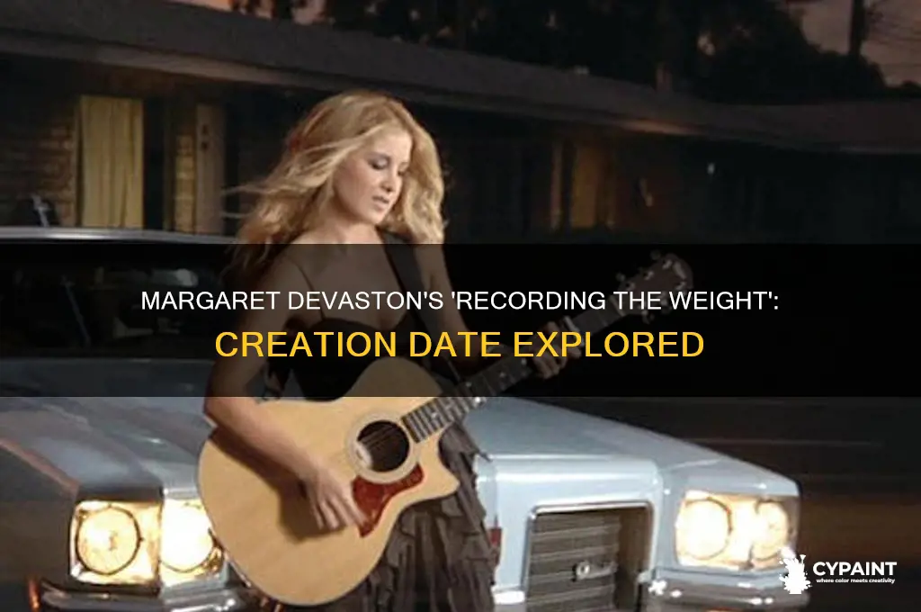 when did margaret devaston paint recording the weight