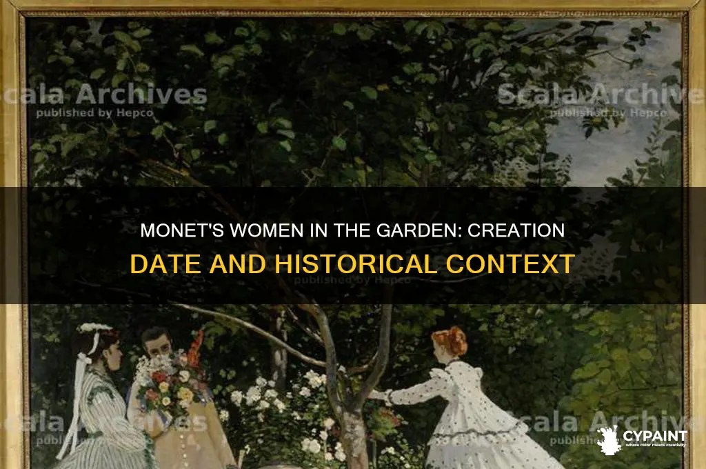 when did monet paint women in the garden