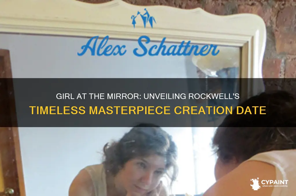 when did rockwell paint girl at the mirror
