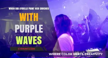 Sydelle's Creative Journey: Painting Crutches with Purple Waves
