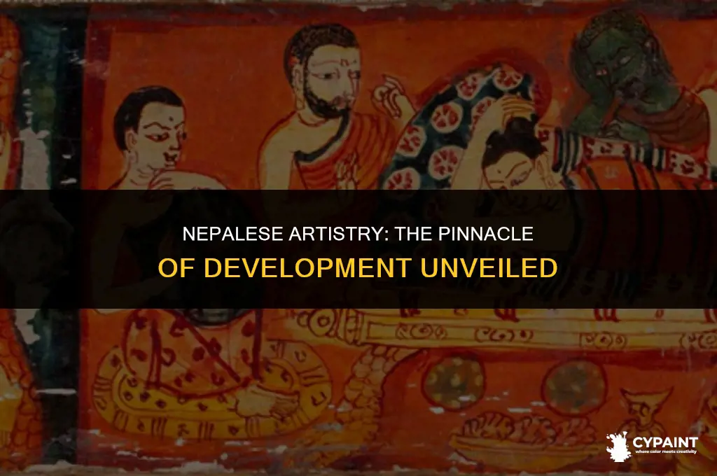 when did the nepalese paintings reach the climax of development