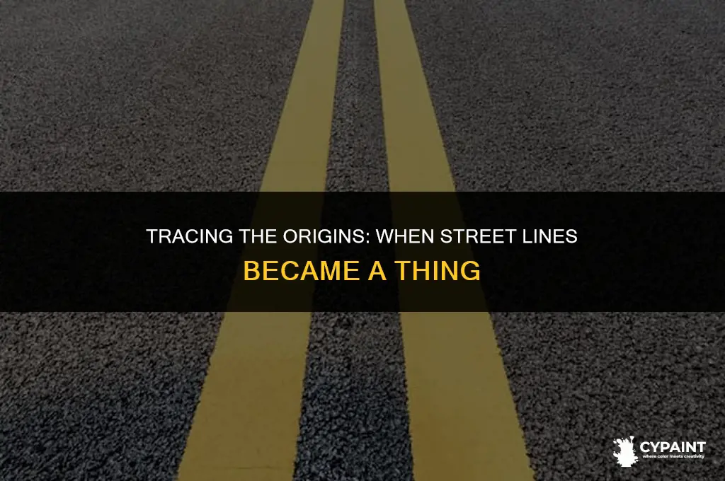 when did they start painting the lines on the street