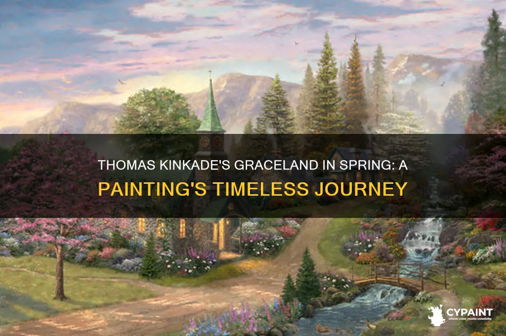 when did thomas kincade paint graceland in spring