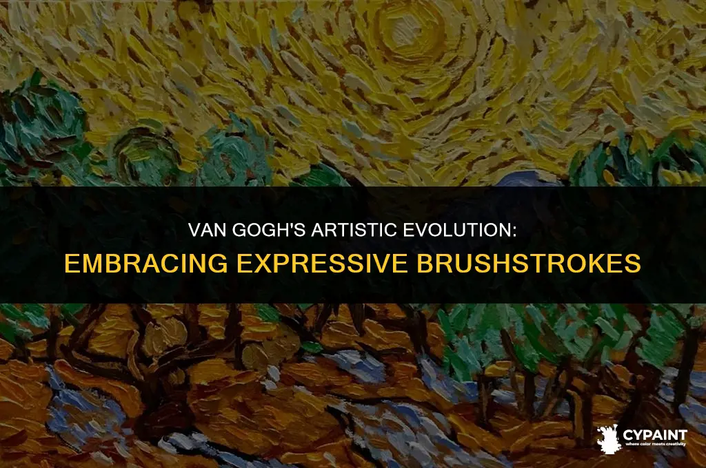 when did van gogh change his paint style to brushstrokes
