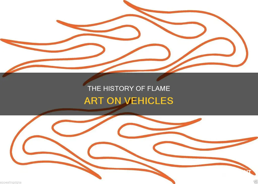when did vehicles begin to be painted with flames