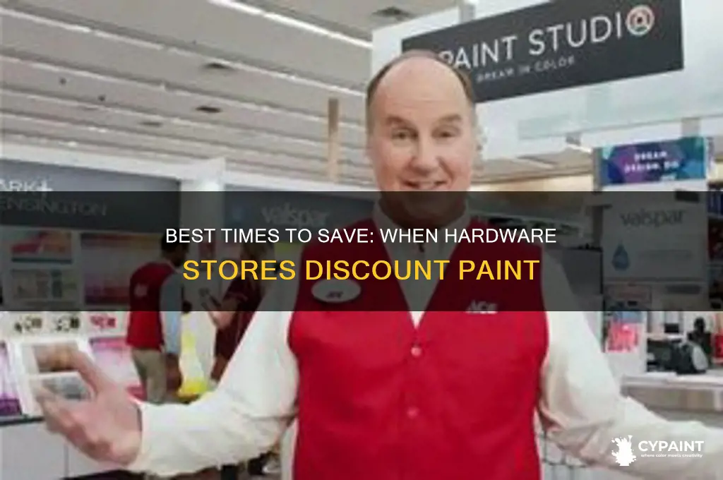 when do hardware store put paint on sale