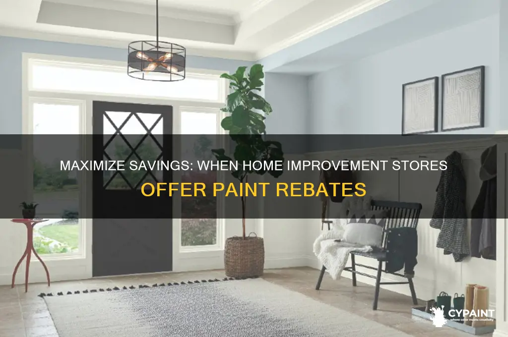 when do home improvement stores do paint rebates
