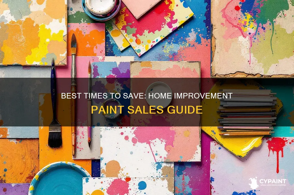 when do home improvement stores offer paint sales