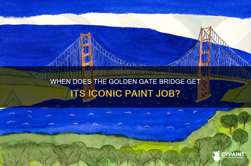 when do they paint the golden gate bridge
