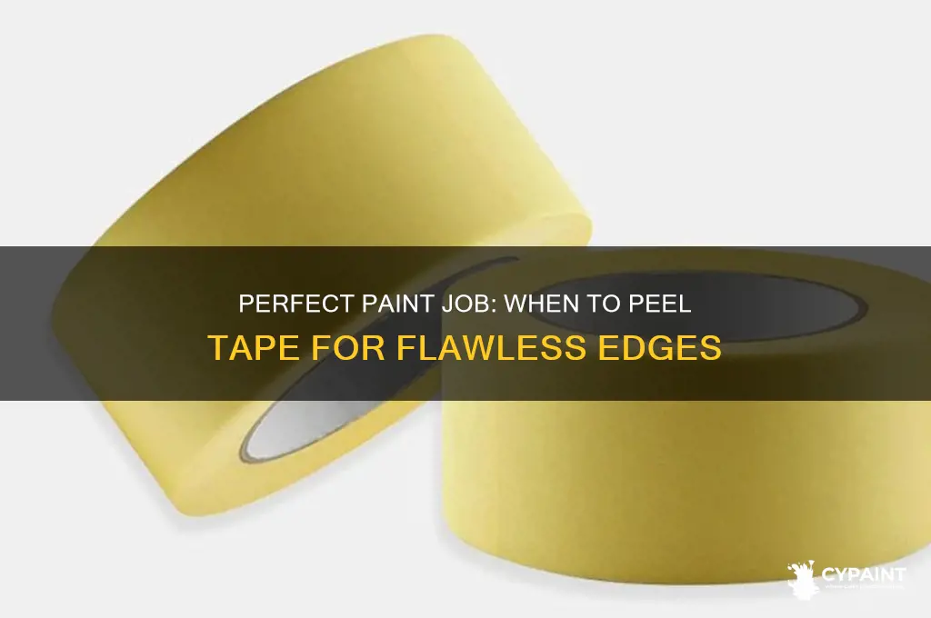 when do you peel tape off when painting