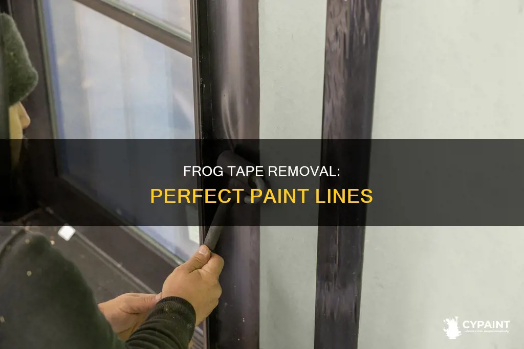 when do you take frog tape off after painting