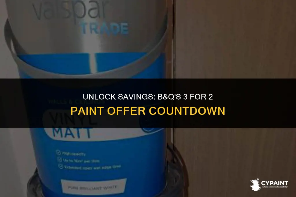 when does b&q 3 for 2 paint offer end