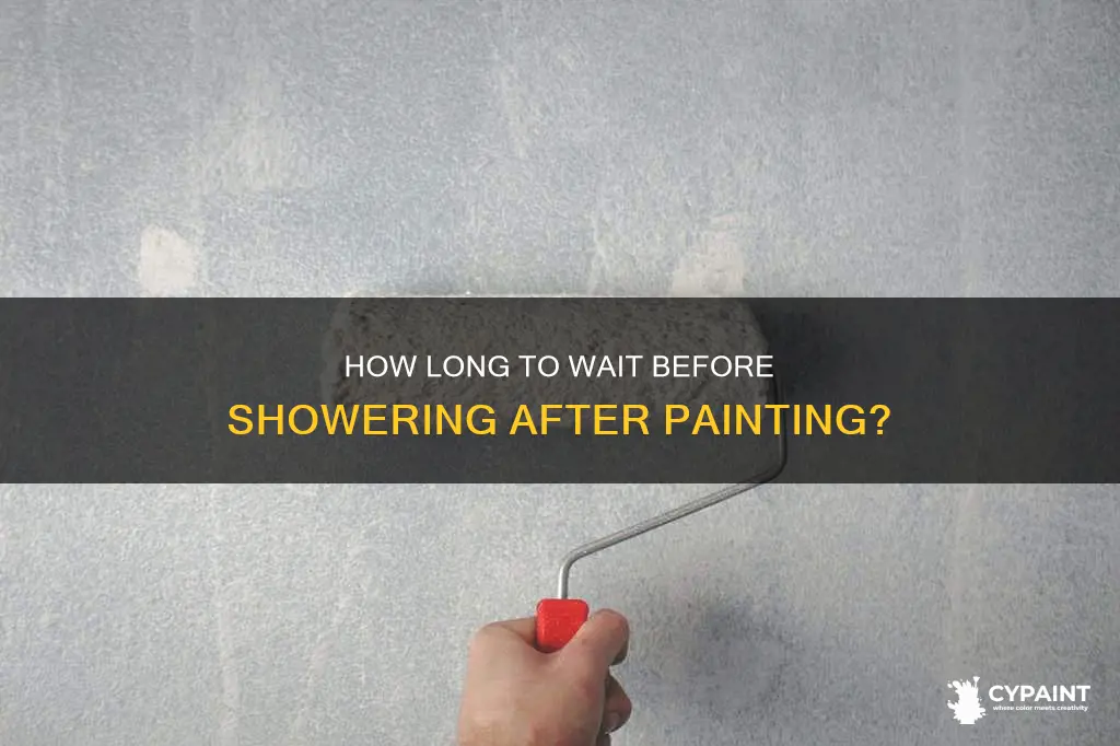 when does paint dry enough to shower in bathroom