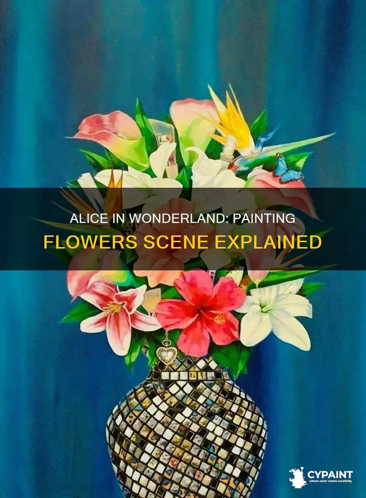 when does painting flowers play in alice in wonderland