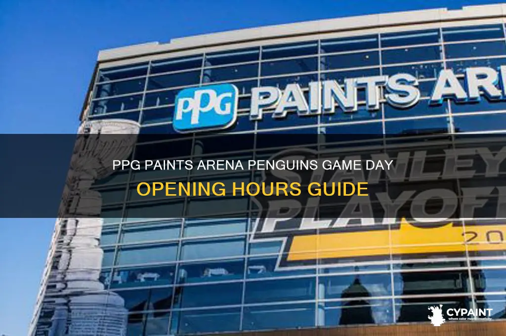 when does ppg paints open for penguins gamea