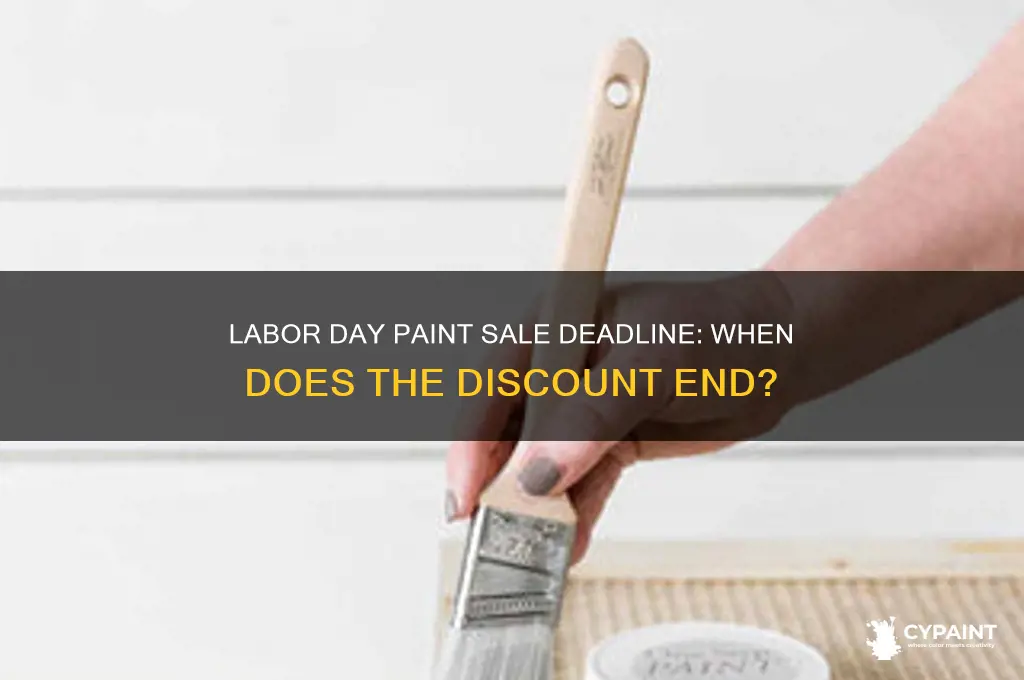 when does the labor day paint sale end