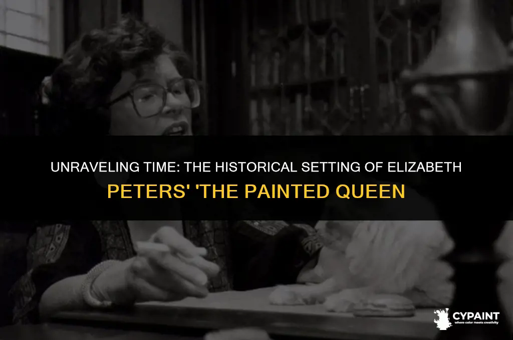 when does the painted queen by elizabeth peters take place