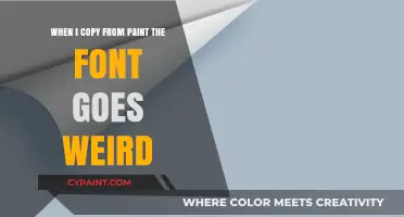 Weird Font Issues When Copying From Paint?