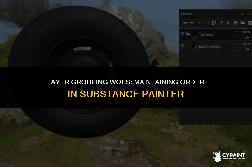 when i group layers the order messes up substance painter