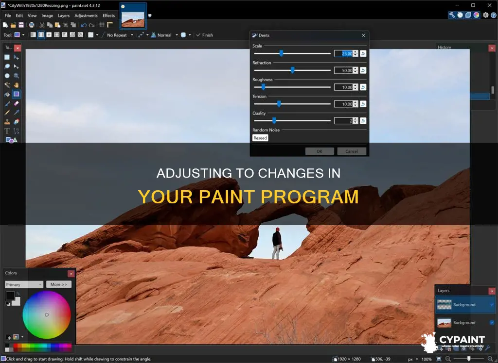 when i open my paint program it looks different