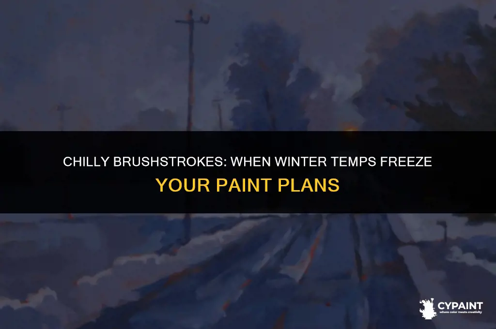 when is it too cold to paint inside in winter