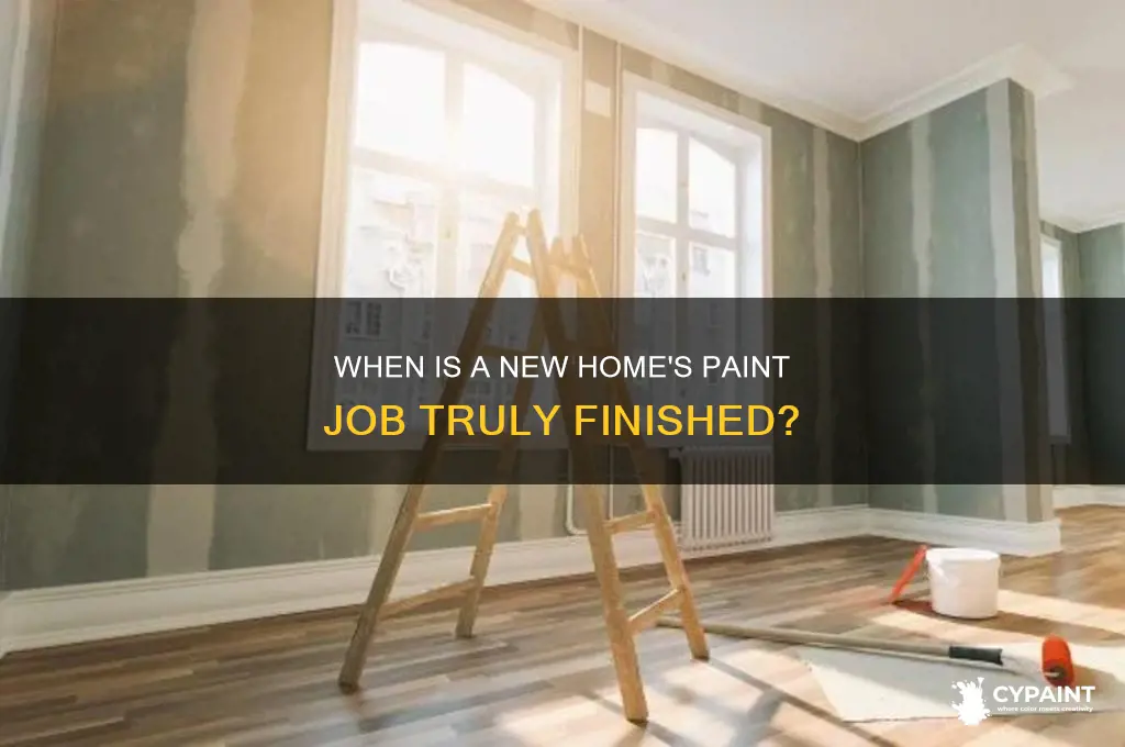 when is paint completed on a new home