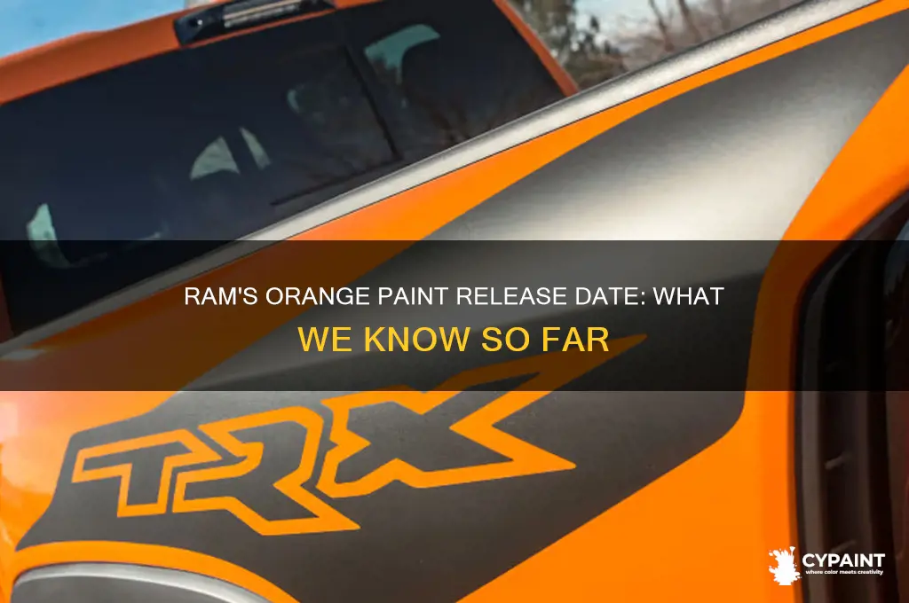 when is ram coming out with orange paint