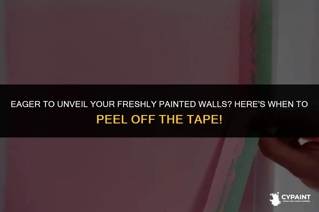 when is the soonest you can peel off paint tape