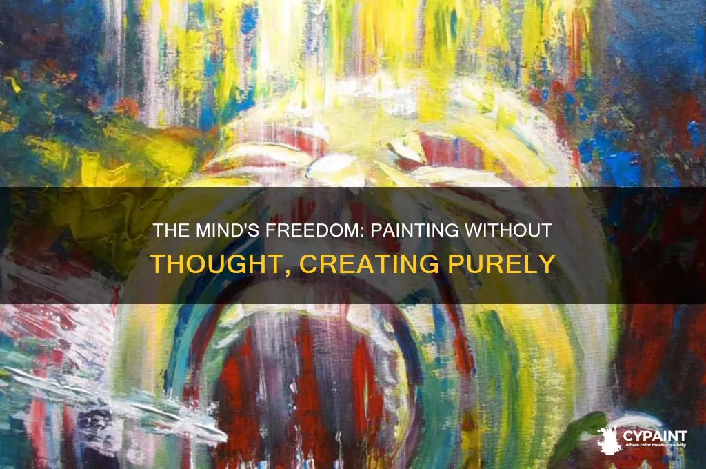 when one is painting one does not think