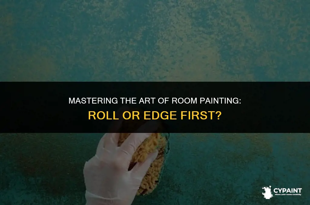 when painting a room do you roll or edge first