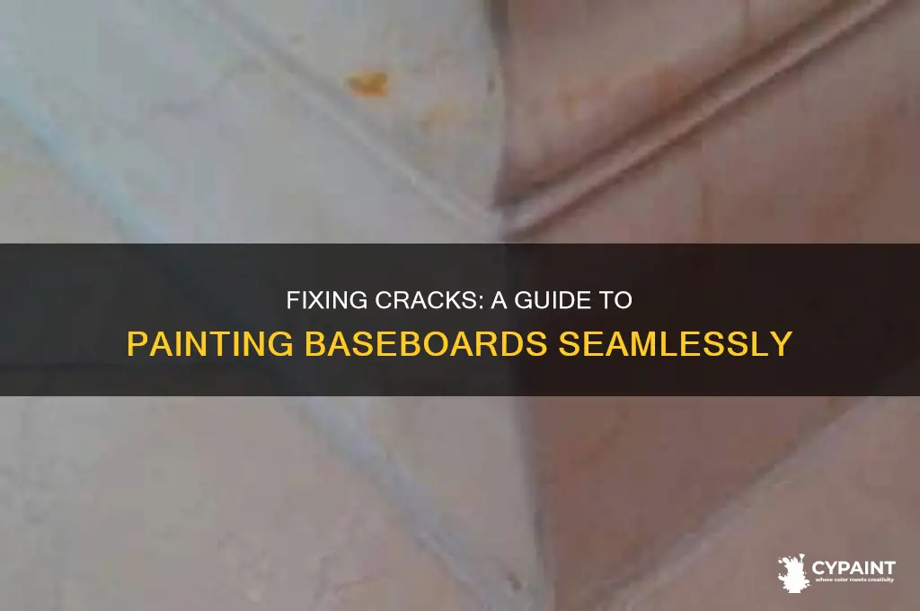 when painting baseboard how to fill in cracks