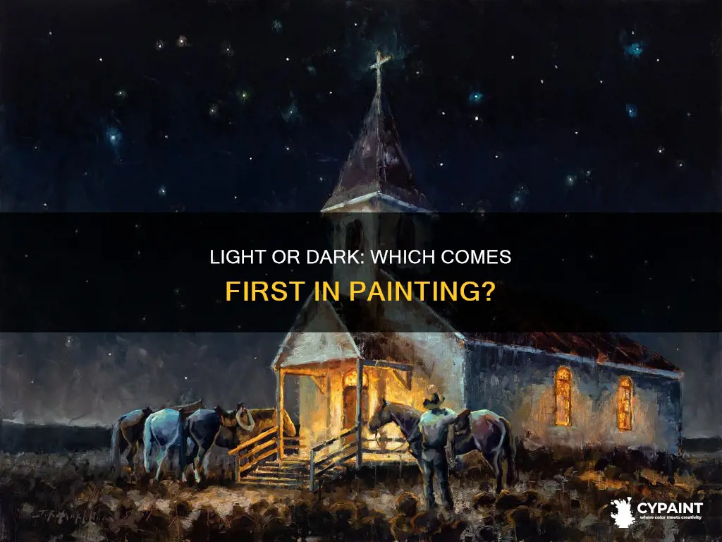 when painting do you start with light or dark