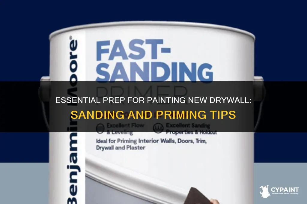 when painting new drywall typically you should sand and prime