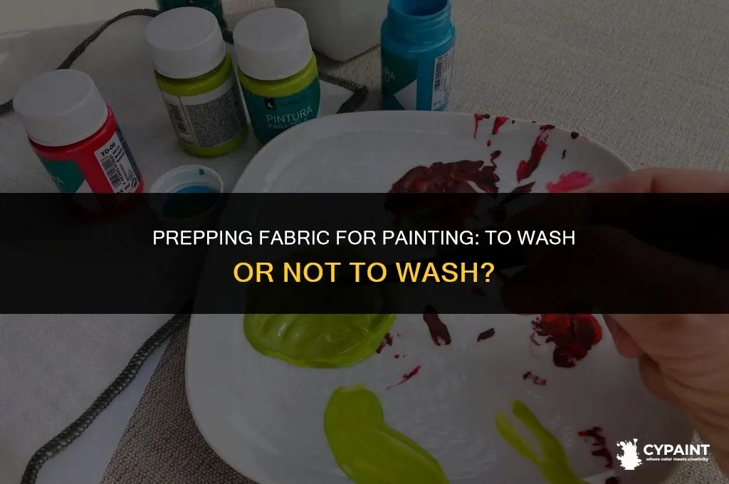 when painting on fabric should the fabric be washed first