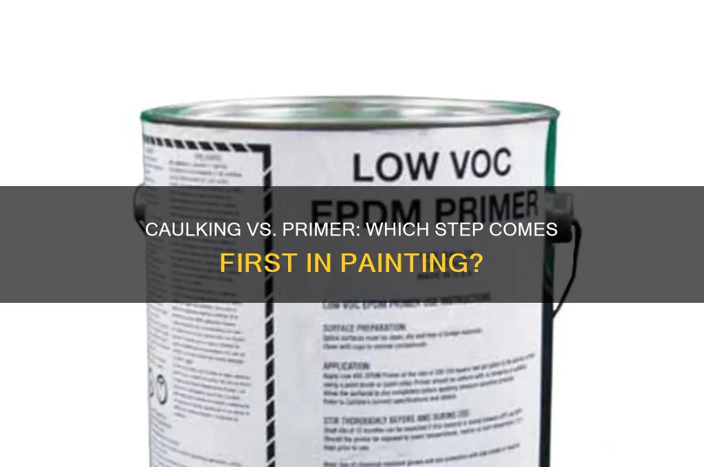 when painting which comes first caulking or primer