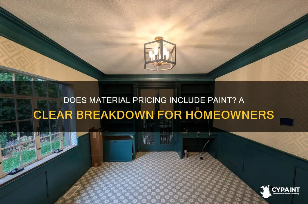 when pricing include material does that include paint
