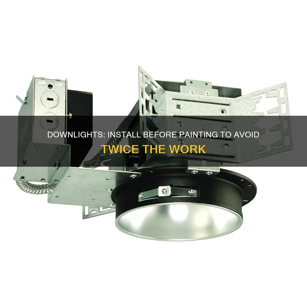 when should i install downlights in renovation before painting