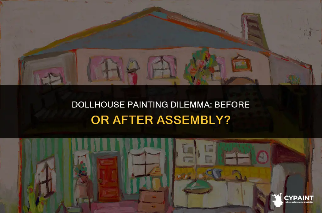 when should you paint a dollhouse before or after assembly