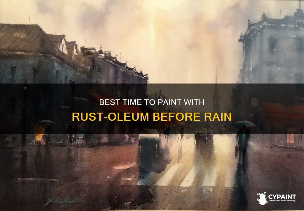 when should you paint with rustoleum paint before rain