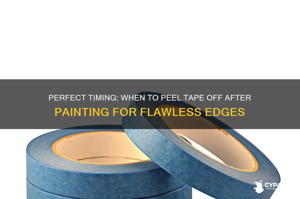 when should you peel tape off after painting