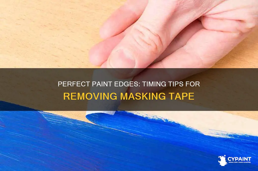 when to pull masking tape off when painting