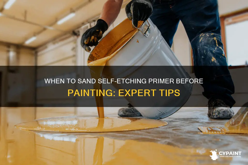 when to sand self etching primer before painting