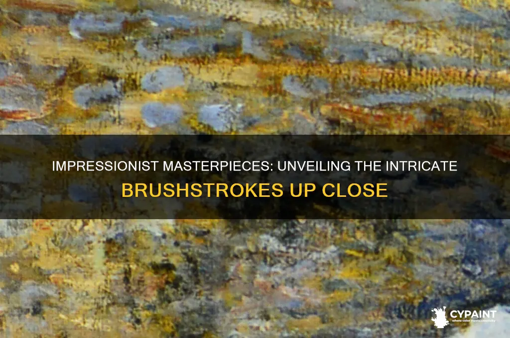 when viewed closely impressionist paintings are made of