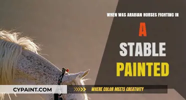 Arabian Horses: Stable Fight, When Painted?