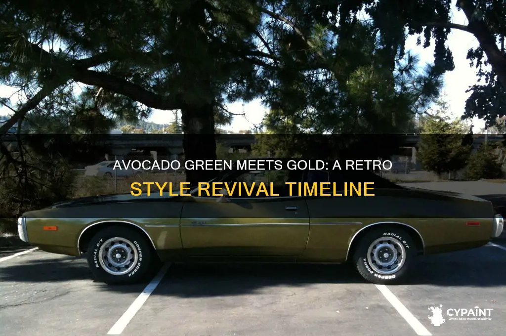 when was avocado antiqued withgold paint in style