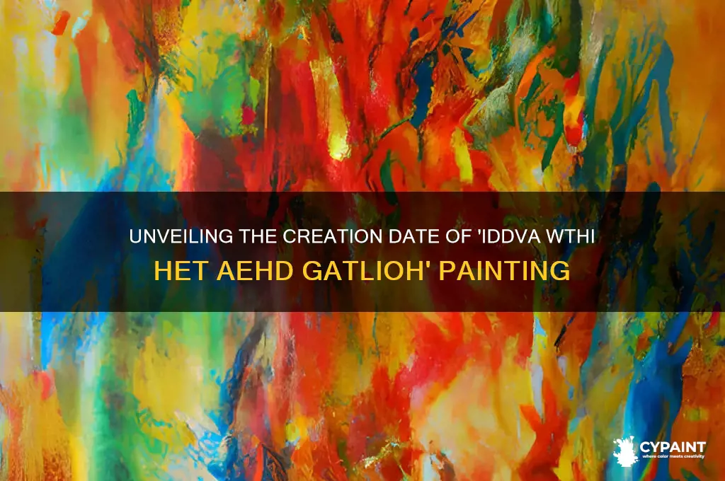 when was iddva wthi het aehd gatlioh painted