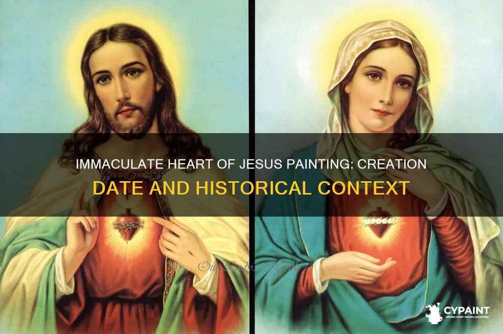 when was immaculate heart of jesus painting made