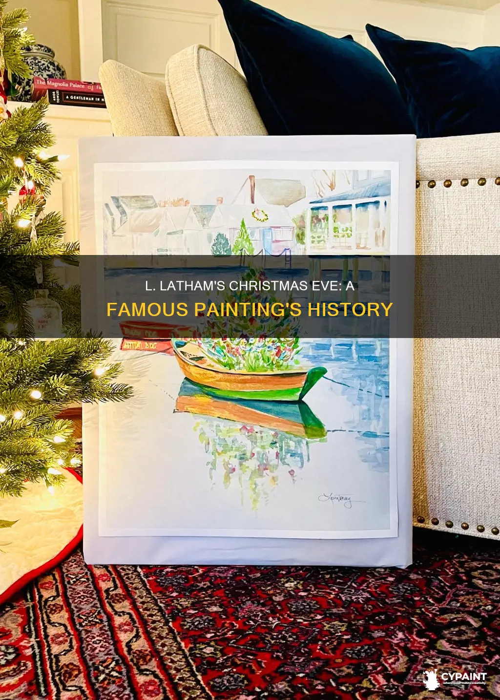 when was l latham famous painting christmas eve painted