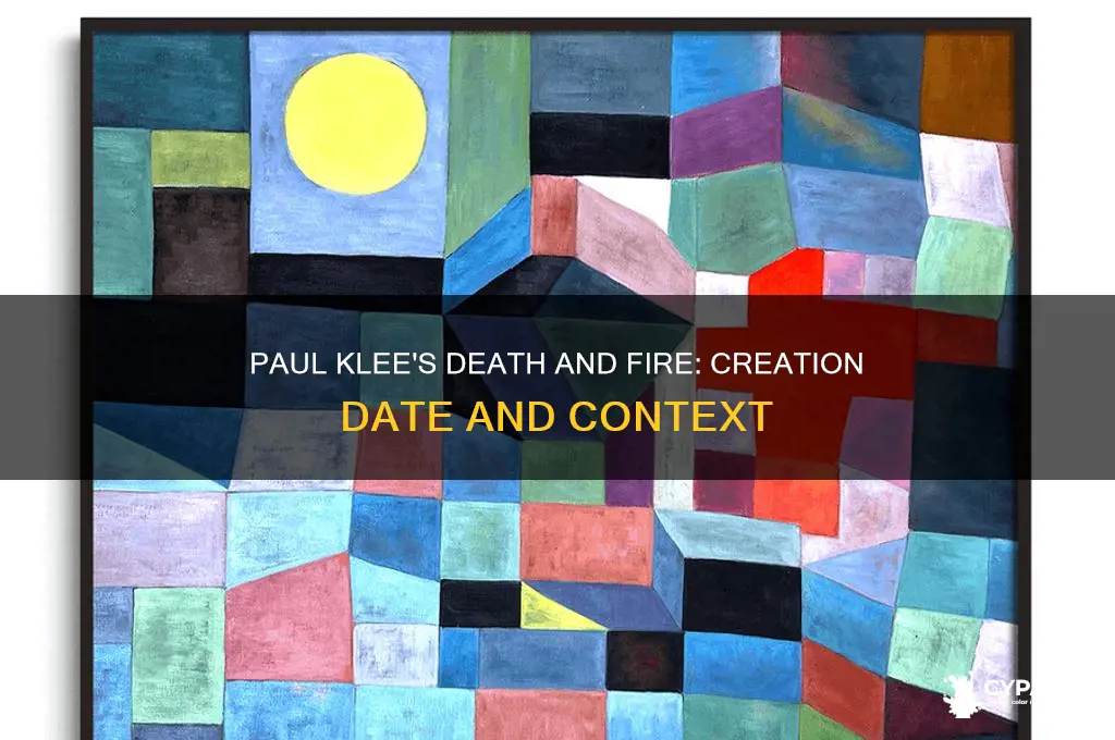 when was paul klee death and fire painted